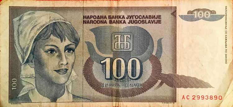 100 jugoslaviske dinar