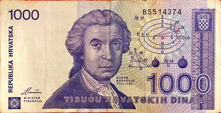 1.000 kroatiske dinar