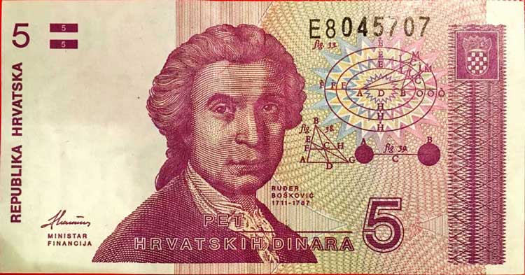 5 kroatiske dinar